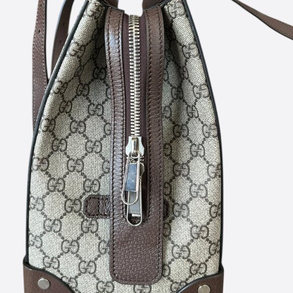 Gucci Beige & Brown GG Monogram Large Tote Bag - Picture 4 of 8